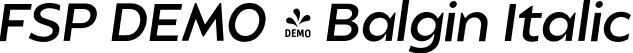FSP DEMO - Balgin Italic font | Fontspring-DEMO-balgin-regularitalic.otf