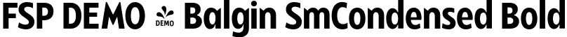 FSP DEMO - Balgin SmCondensed Bold font | Fontspring-DEMO-balgin-boldsmcondensed.otf