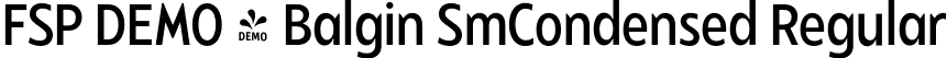 FSP DEMO - Balgin SmCondensed Regular font | Fontspring-DEMO-balgin-regularsmcondensed.otf