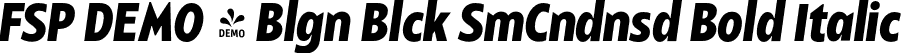 FSP DEMO - Blgn Blck SmCndnsd Bold Italic font | Fontspring-DEMO-balgin-blacksmcondenseditalic.otf