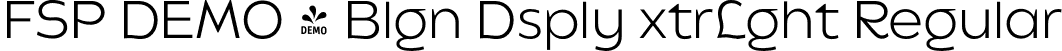 FSP DEMO - Blgn Dsply xtrLght Regular font | Fontspring-DEMO-balgindisplay-extralight.otf