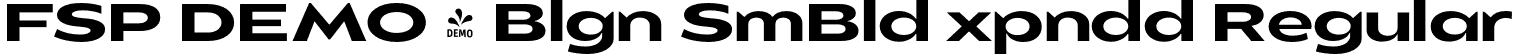 FSP DEMO - Blgn SmBld xpndd Regular font | Fontspring-DEMO-balgin-semiboldexpanded.otf