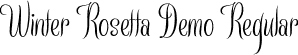 Winter Rosetta Demo Regular font | winterrosettademo-mld42.otf