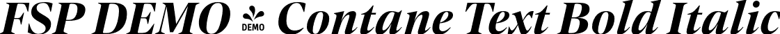 FSP DEMO - Contane Text Bold Italic font | Fontspring-DEMO-contanetext-bolditalic.otf