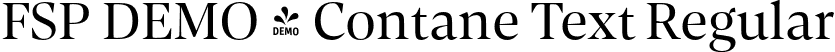 FSP DEMO - Contane Text Regular font | Fontspring-DEMO-contanetext-regular.otf