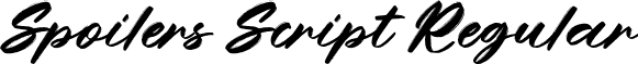 Spoilers Script Regular font | Spoilersscript-L3433.otf