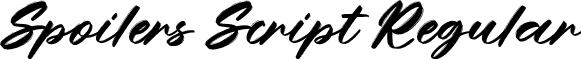 Spoilers Script Regular font | Spoilersscript-X3l3G.ttf