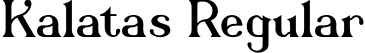 Kalatas Regular font | kalatas.otf