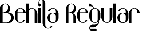 Behila Regular font | Behila.otf