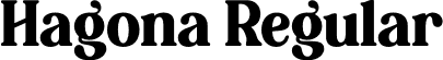 Hagona Regular font | Hagona.ttf