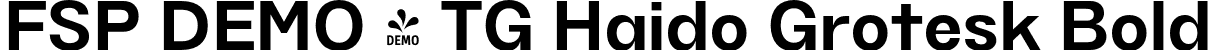 FSP DEMO - TG Haido Grotesk Bold font | Fontspring-DEMO-tghaidogrotesk-bold.otf