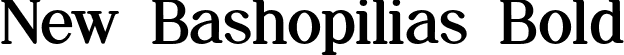 New Bashopilias Bold font | NewBashopilias-Bold.otf