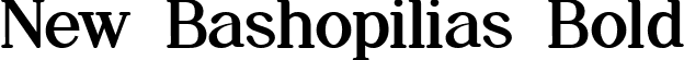 New Bashopilias Bold font | NewBashopilias-Bold.ttf