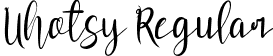 Uhotsy Regular font | Uhotsy.ttf