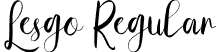 Lesgo Regular font | Lesgo.otf