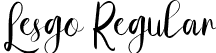 Lesgo Regular font | Lesgo.ttf