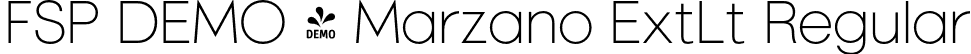 FSP DEMO - Marzano ExtLt Regular font | Fontspring-DEMO-marzano-002-extra-light.otf