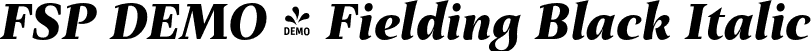 FSP DEMO - Fielding Black Italic font | Fontspring-DEMO-fielding-blackitalic.otf