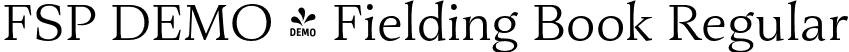 FSP DEMO - Fielding Book Regular font | Fontspring-DEMO-fielding-book.otf