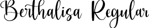 Berthalisa Regular font | Berthalisa.otf