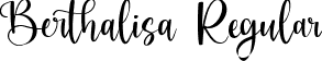 Berthalisa Regular font | Berthalisa.ttf