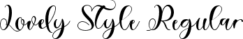 Lovely Style Regular font | Lovely Style Otf.otf