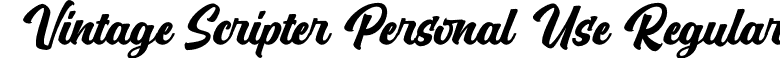 Vintage Scripter Personal Use Regular font | VintageScripterPersonalUse-nRGx1.otf