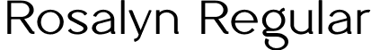 Rosalyn Regular font | Rosalyn.otf