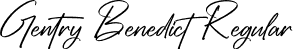 Gentry Benedict Regular font | Gentry Benedict.otf