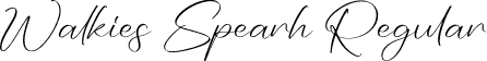 Walkies Spearh Regular font | Walkies-Spearh.otf