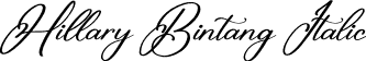 Hillary Bintang Italic font | Hillary-Bintang-Italic.otf