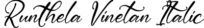 Runthela Vinetan Italic font | Runthela-Vinetan-Italic.otf