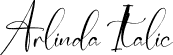 Arlinda Italic font | Arlinda-Italic.otf