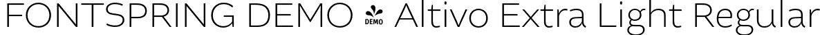 FONTSPRING DEMO - Altivo Extra Light Regular font | Fontspring-DEMO-altivo-extralight.otf