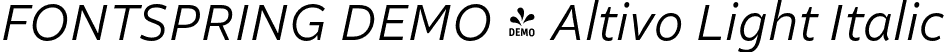 FONTSPRING DEMO - Altivo Light Italic font | Fontspring-DEMO-altivo-lightitalic.otf