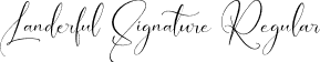 Landerful Signature Regular font | Landerful-Signature.otf