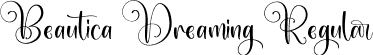 Beautica Dreaming Regular font | Beautica-Dreaming.otf