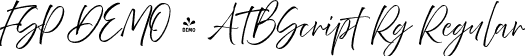 FSP DEMO - ATBScript Rg Regular font | DEMO-atbscript-rg.otf