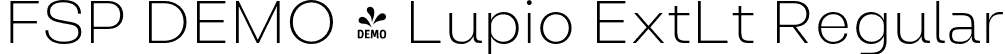 FSP DEMO - Lupio ExtLt Regular font | Fontspring-DEMO-lupio-extralight.otf