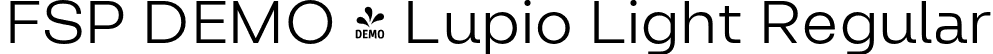 FSP DEMO - Lupio Light Regular font | Fontspring-DEMO-lupio-light.otf