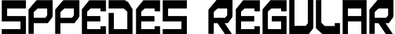 SPPEDES Regular font | SPPEDES.ttf