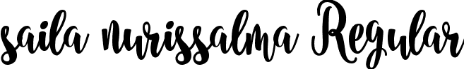 saila nurissalma Regular font | saila nurissalma.ttf