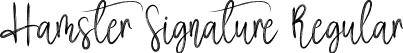 Hamster Signature Regular font | Hamster Signature.otf