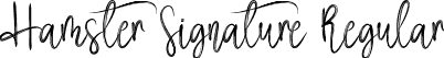 Hamster Signature Regular font | Hamster Signature.ttf