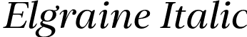 Elgraine Italic font | Elgraine-Italic.otf