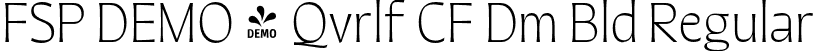 FSP DEMO - Qvrlf CF Dm Bld Regular font | Fontspring-DEMO-quiverleafcf-demibold.otf