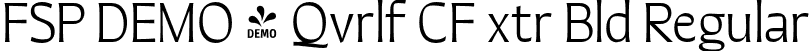 FSP DEMO - Qvrlf CF xtr Bld Regular font | Fontspring-DEMO-quiverleafcf-extrabold.otf