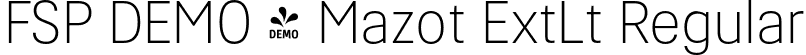 FSP DEMO - Mazot ExtLt Regular font | Fontspring-DEMO-mazot-extralight.otf
