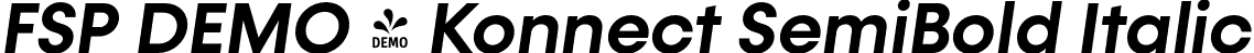 FSP DEMO - Konnect SemiBold Italic font | Fontspring-DEMO-konnect-semibolditalic.otf