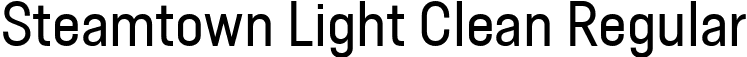 Steamtown Light Clean Regular font | Steamtown Light Clean.ttf